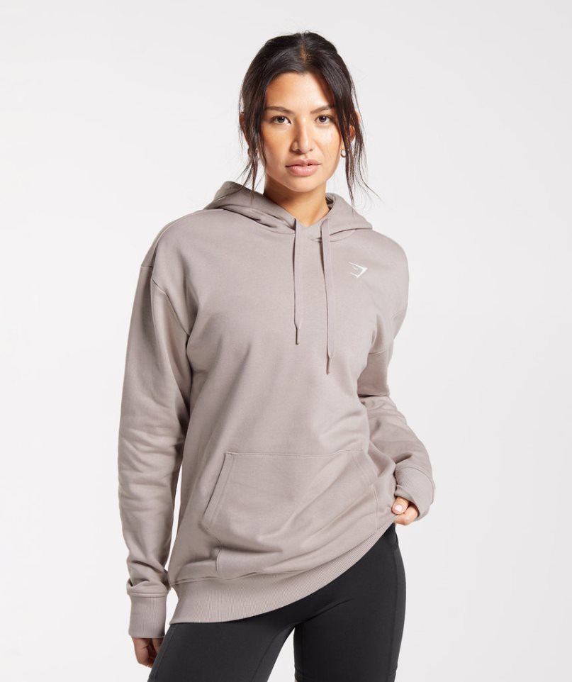 Women\'s Gymshark Training Oversized Hoodie Grey | CA 8D1536